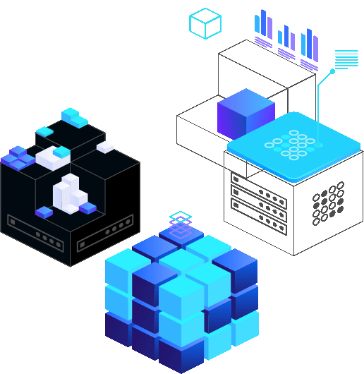 Colorful shapes move up and down